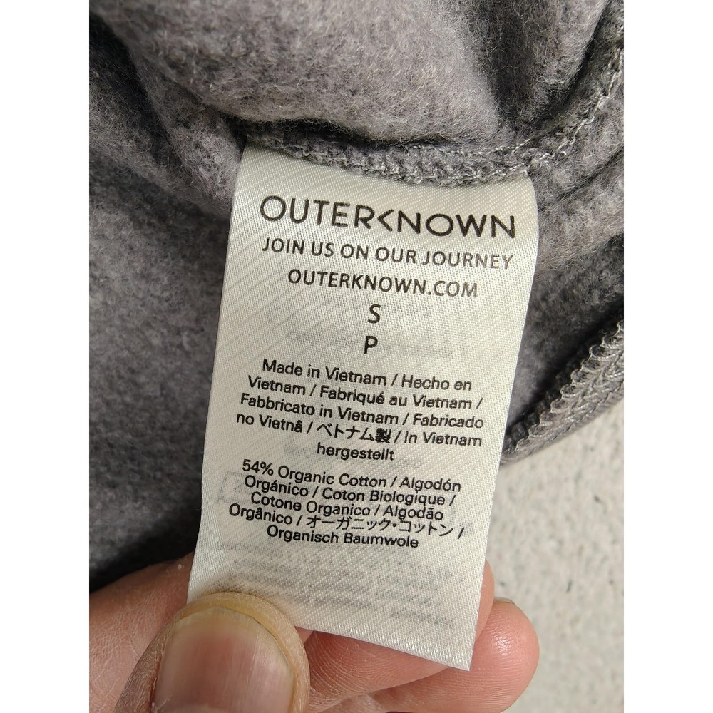 Outerknown Hoodie Womens Small Gray Terry Organic Cotton Pullover Sweatshirt New - Picture 5 of 9